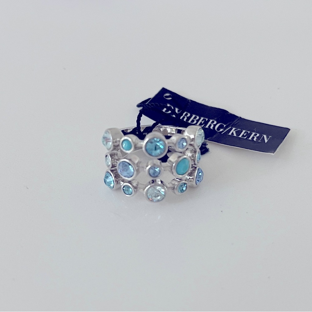 Dyrberg Kern new Danish silver ring with Swarovski crystals.